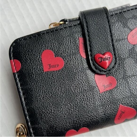 Juicy Couture Heart Liquorice Bifold Wallet - Picture 3 of 8